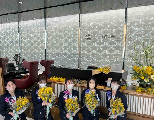 大阪トヨペット店舗での取り組みの様子