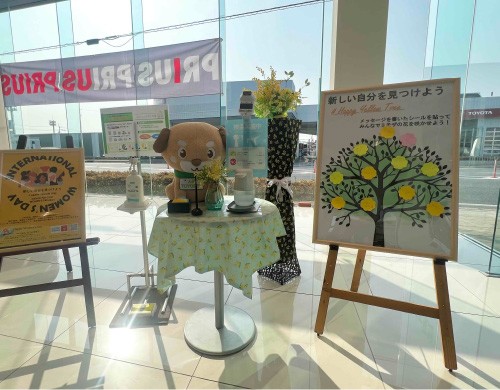 大阪トヨペット店舗での取り組みの様子