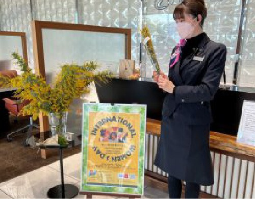 大阪トヨペット店舗での取り組みの様子