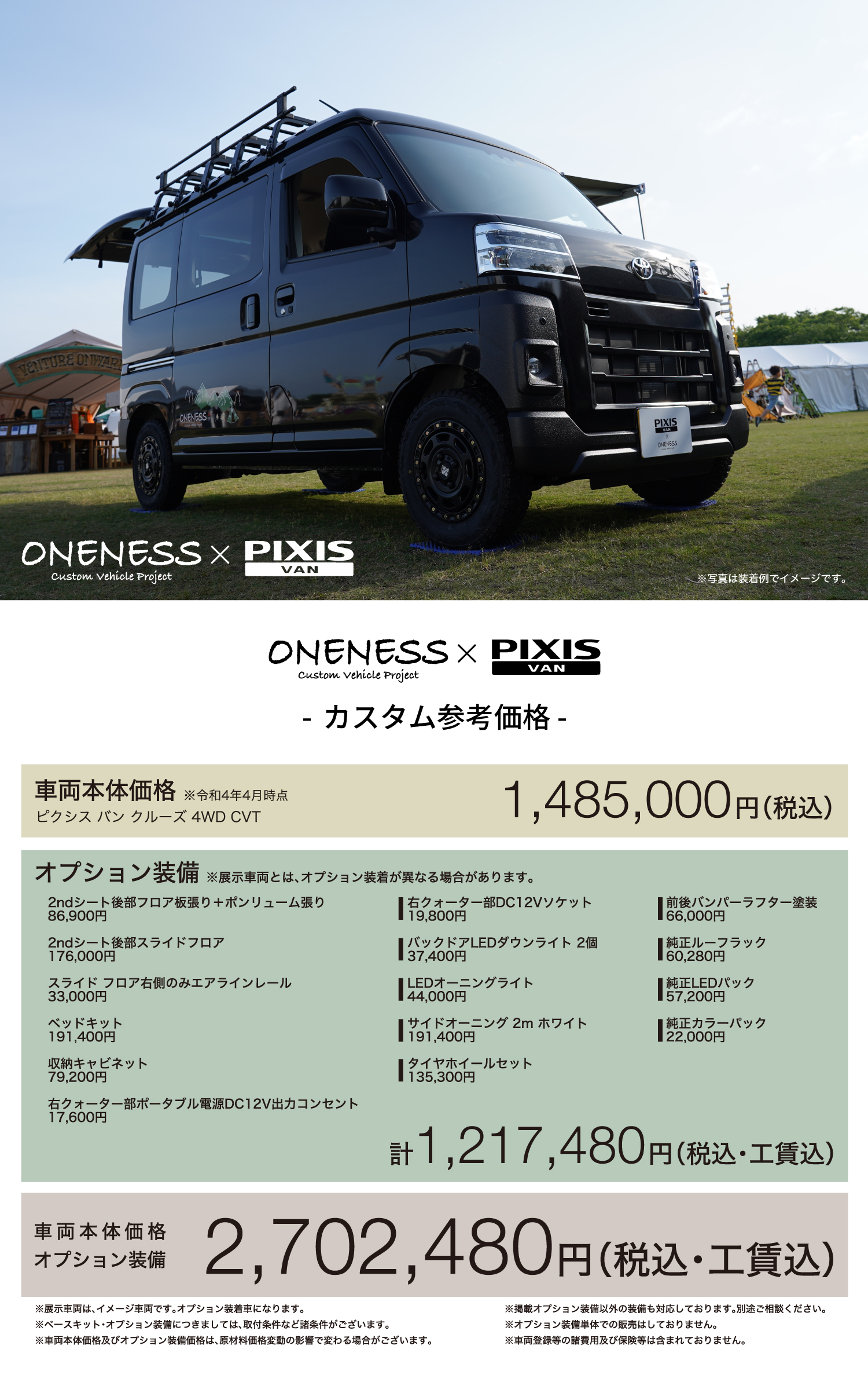 ONENESS カスタマイズ ピクシスバン