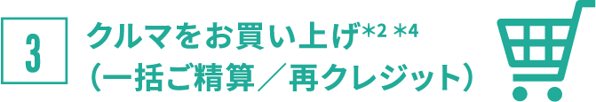 クルマをお買い上げ＊2 ＊4（一括ご精算／再クレジット）